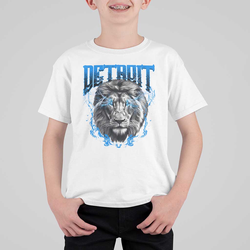 Lion Lovers T Shirt For Kid Detroit Fan Apparel - Wonder Print Shop