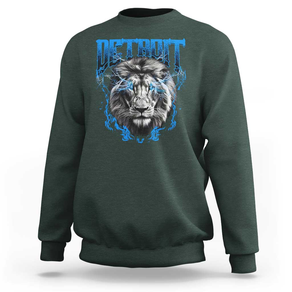 Lion Lovers Sweatshirt Detroit Fan Apparel - Wonder Print Shop