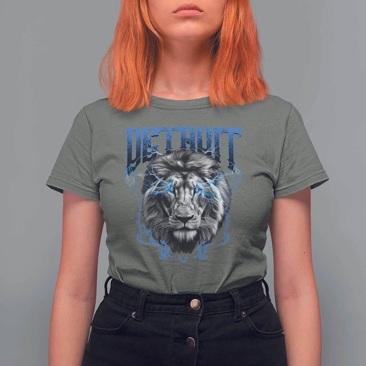 Lion Lovers T Shirt For Women Detroit Fan Apparel - Wonder Print Shop