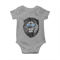 Lion Lovers Baby Onesie Wearing Glasses Retro Vintage Style Detroit Fan