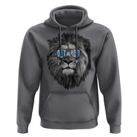 Lion Lovers Hoodie Wearing Glasses Retro Vintage Style Detroit Fan