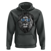 Lion Lovers Hoodie Wearing Glasses Retro Vintage Style Detroit Fan