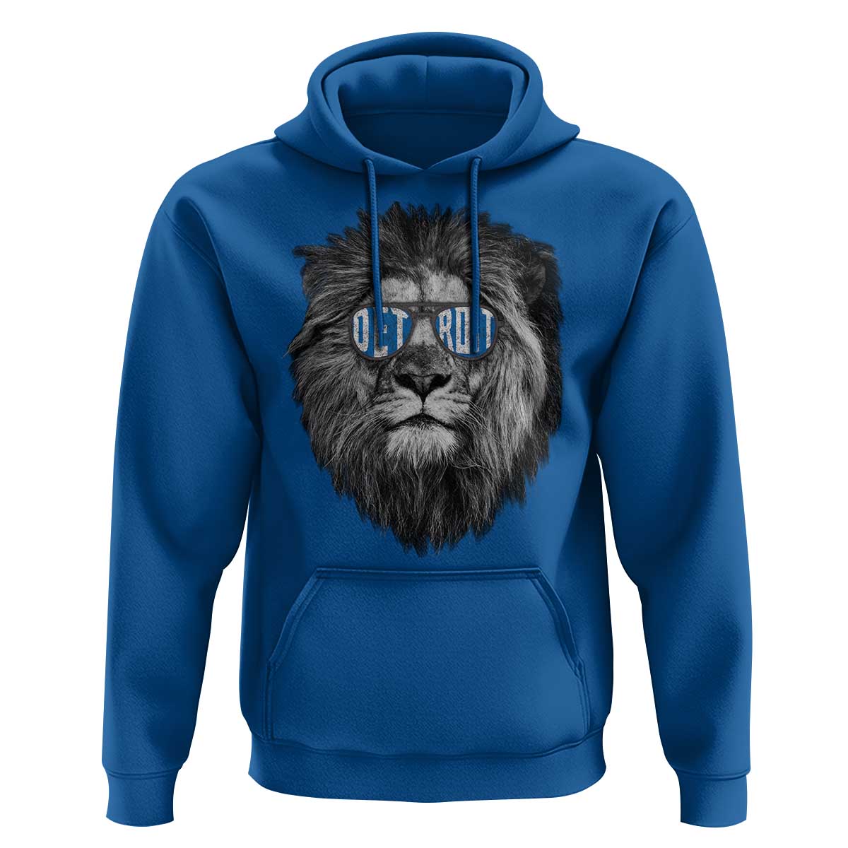 Lion Lovers Hoodie Wearing Glasses Retro Vintage Style Detroit Fan