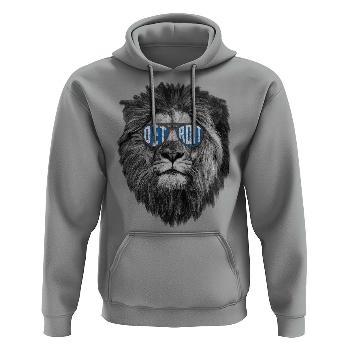 Lion Lovers Hoodie Wearing Glasses Retro Vintage Style Detroit Fan