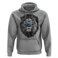 Lion Lovers Hoodie Wearing Glasses Retro Vintage Style Detroit Fan