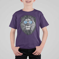 Lion Lovers T Shirt For Kid Wearing Glasses Retro Vintage Style Detroit Fan - Wonder Print Shop