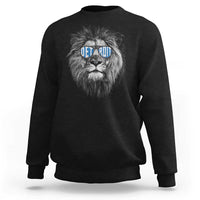Lion Lovers Sweatshirt Wearing Glasses Retro Vintage Style Detroit Fan - Wonder Print Shop