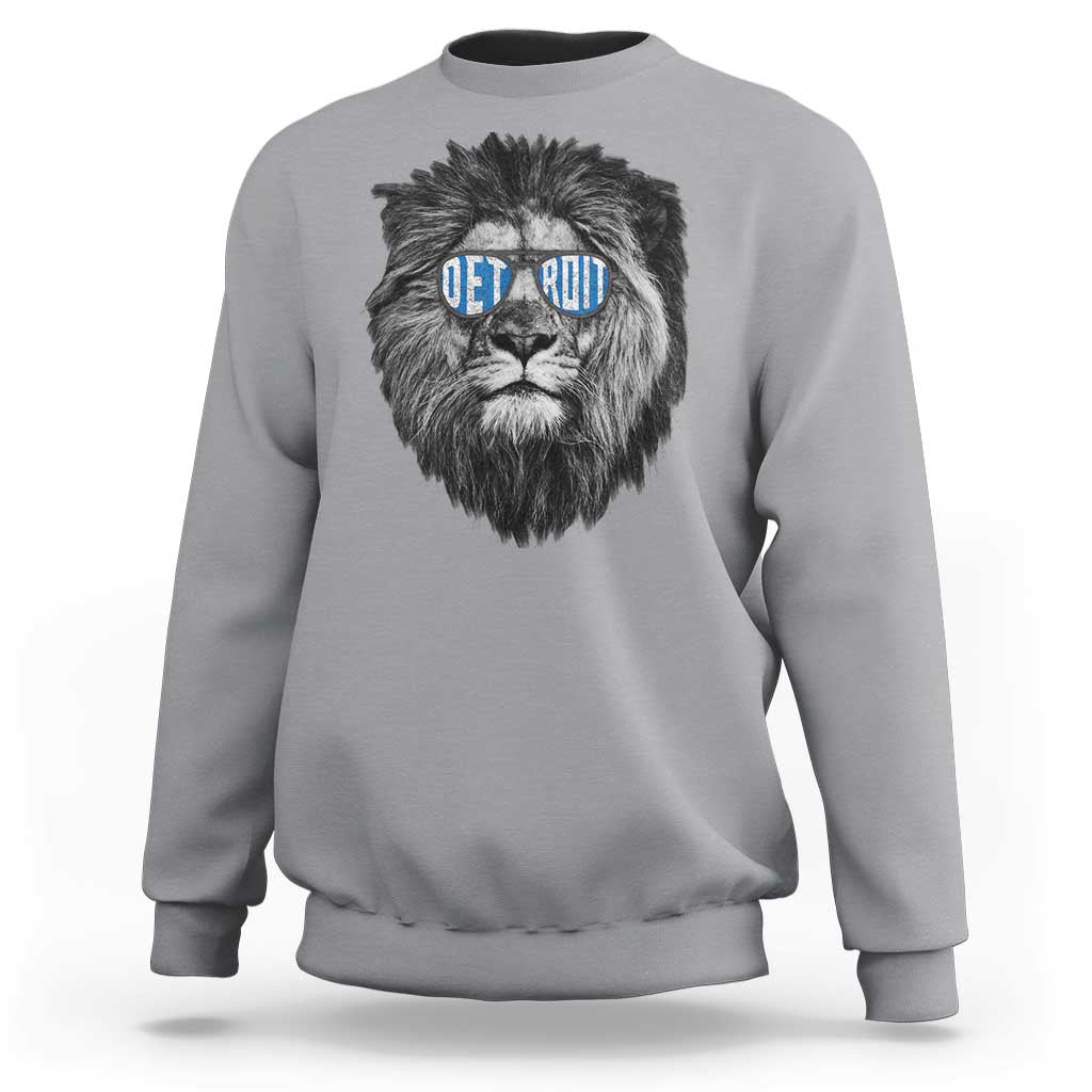 Lion Lovers Sweatshirt Wearing Glasses Retro Vintage Style Detroit Fan - Wonder Print Shop