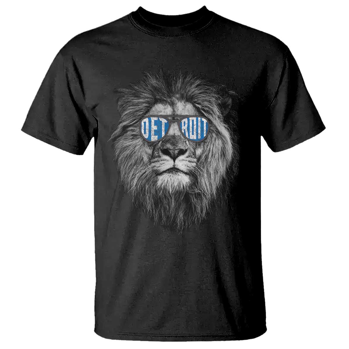 Lion Lovers T Shirt Wearing Glasses Retro Vintage Style Detroit Fan - Wonder Print Shop