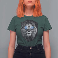 Lion Lovers T Shirt For Women Wearing Glasses Retro Vintage Style Detroit Fan - Wonder Print Shop