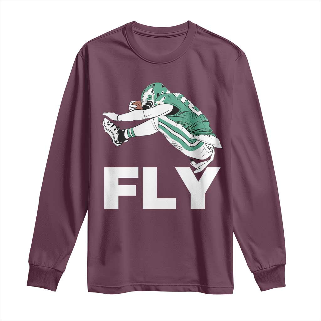 Philly Fan Long Sleeve Shirt Barkley Backwards Hurdle - Wonder Print Shop