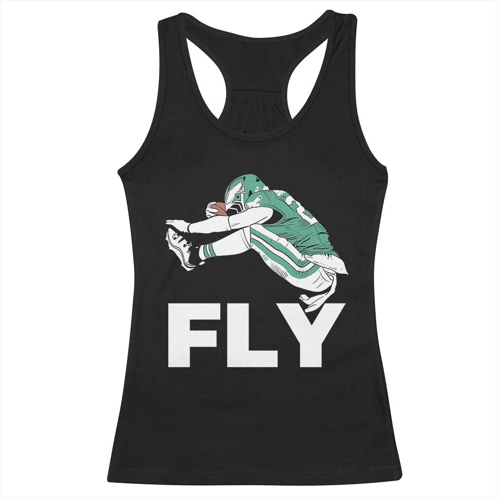 Philly Fan Racerback Tank Top Barkley Backwards Hurdle - Wonder Print Shop