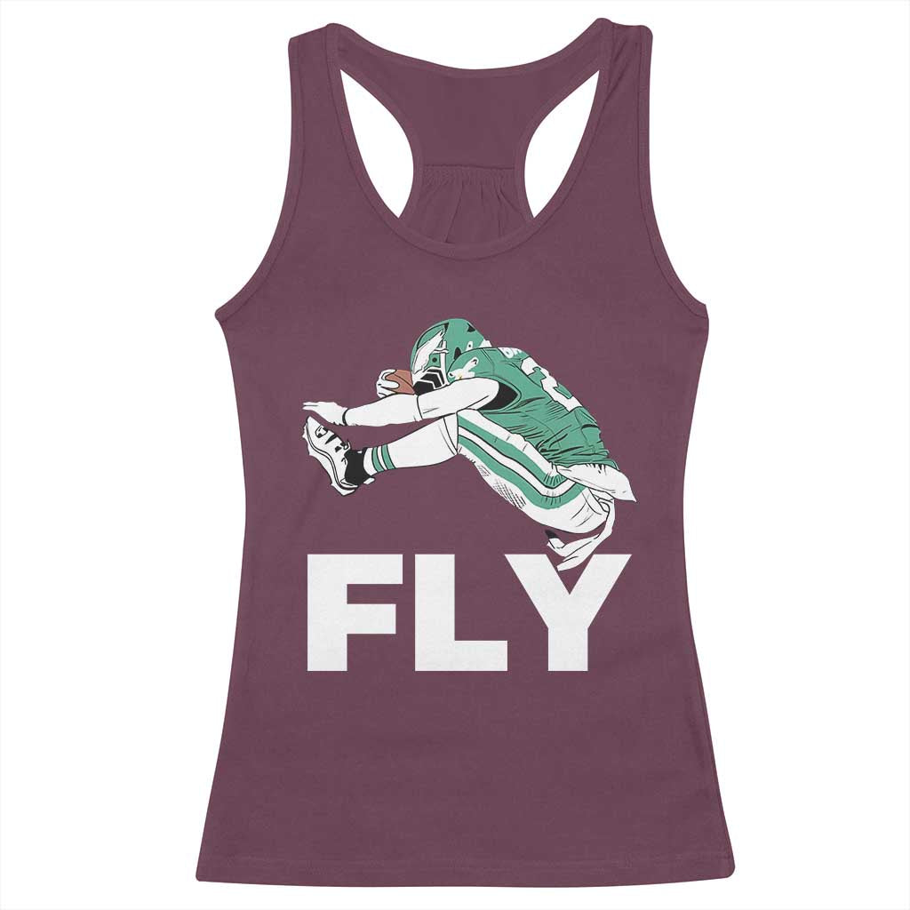 Philly Fan Racerback Tank Top Barkley Backwards Hurdle - Wonder Print Shop
