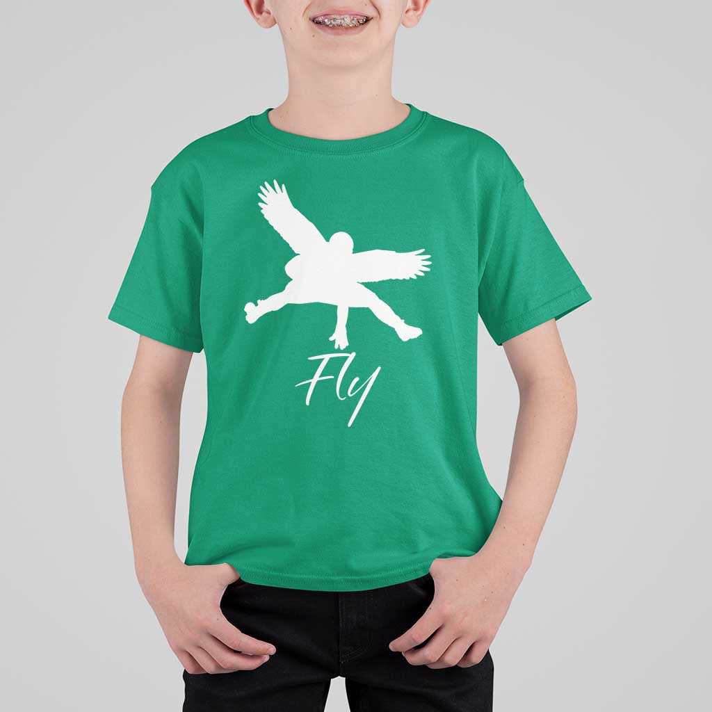Eagles Fly T Shirt For Kid Philadelphia Birds Spirit - Wonder Print Shop