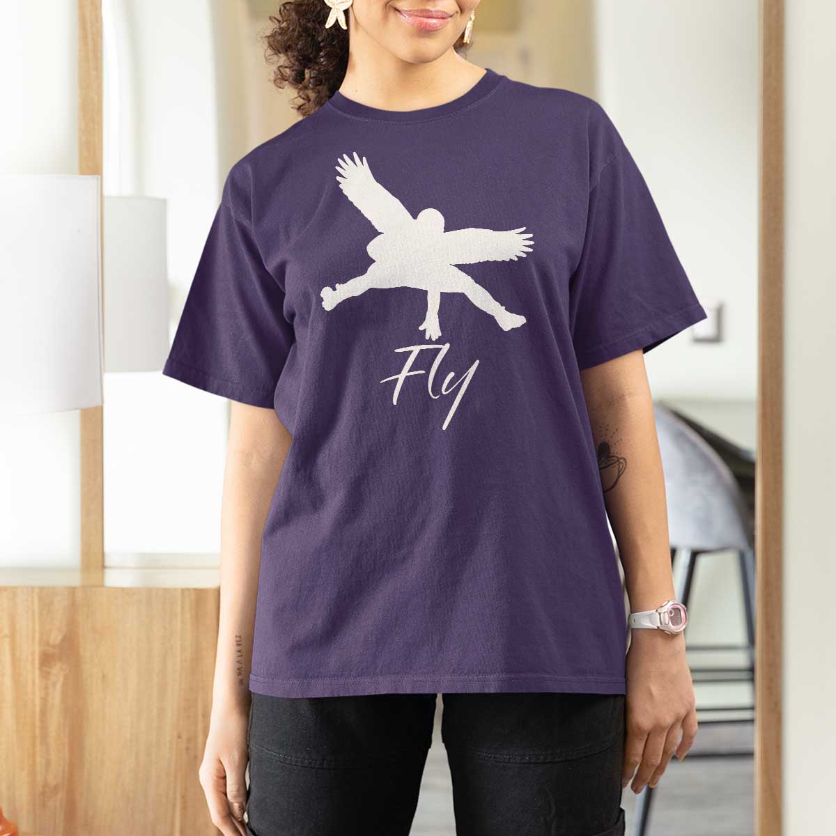 Eagles Fly T Shirt For Women Philadelphia Birds Spirit - Wonder Print Shop