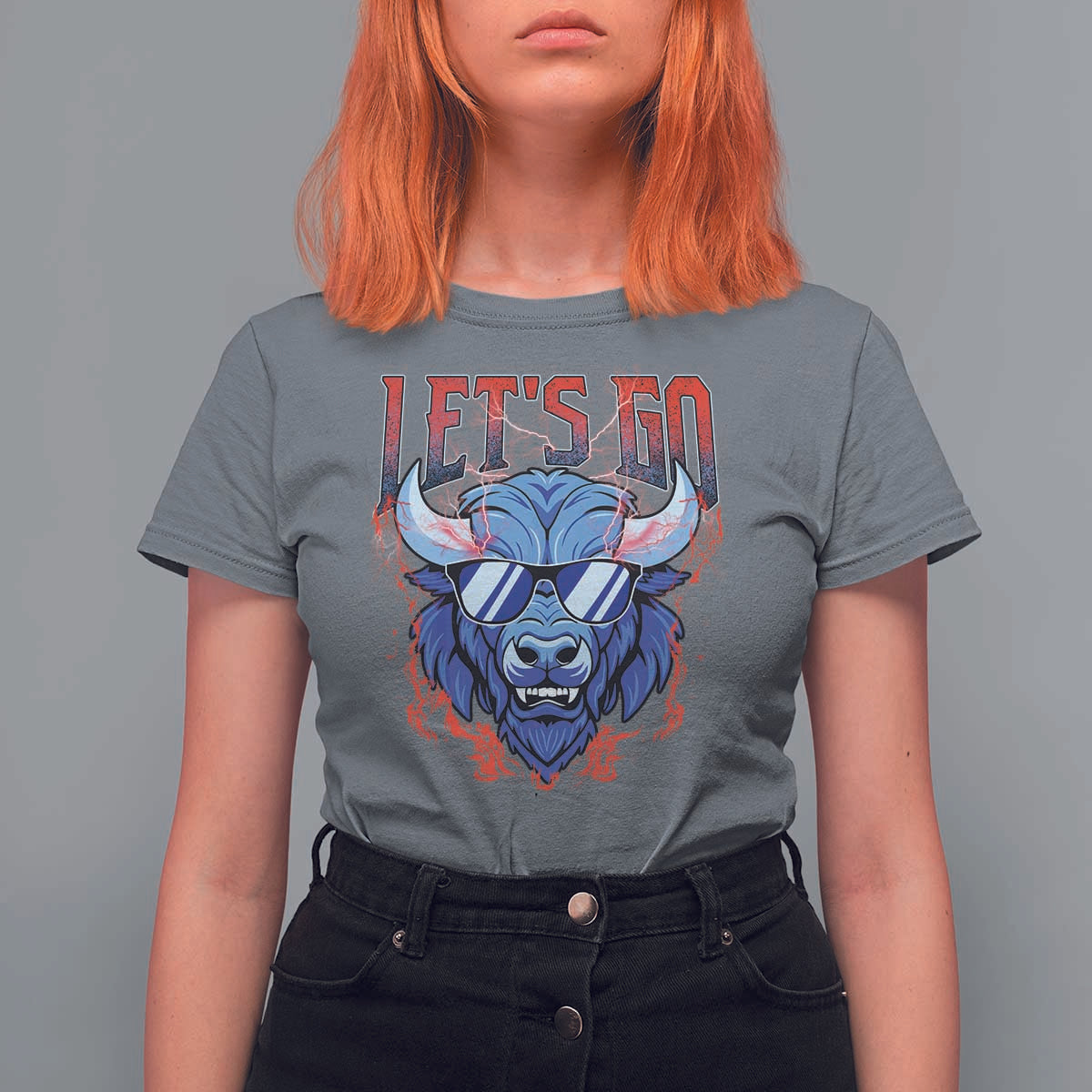 Let's Go Buffalo T Shirt For Women Fan Apparel WNY Pride - Wonder Print Shop