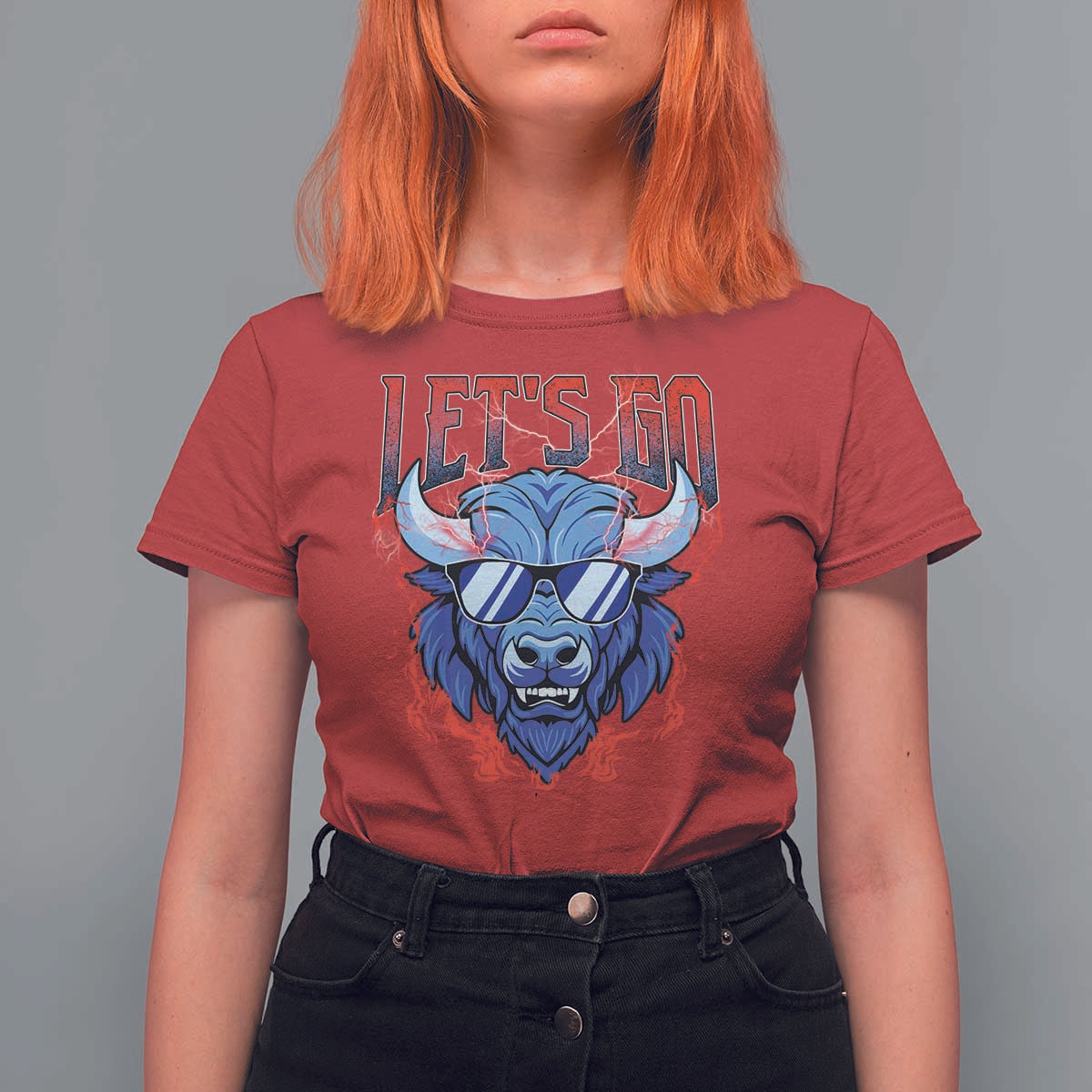 Let's Go Buffalo T Shirt For Women Fan Apparel WNY Pride - Wonder Print Shop