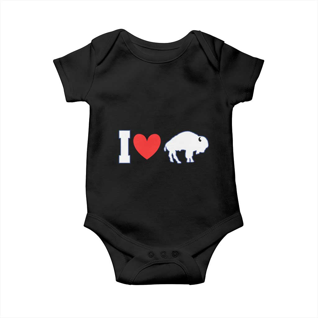 Vintage Buffalo Baby Onesie American I Love Bison - Wonder Print Shop