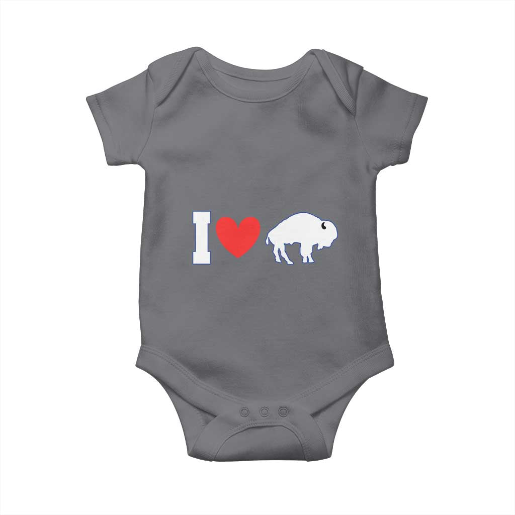 Vintage Buffalo Baby Onesie American I Love Bison - Wonder Print Shop