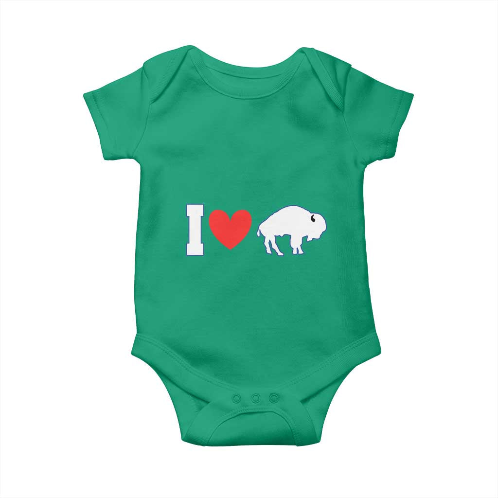 Vintage Buffalo Baby Onesie American I Love Bison - Wonder Print Shop