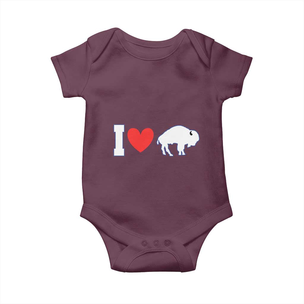 Vintage Buffalo Baby Onesie American I Love Bison - Wonder Print Shop