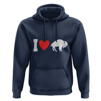 Vintage Buffalo Hoodie American I Love Bison - Wonder Print Shop