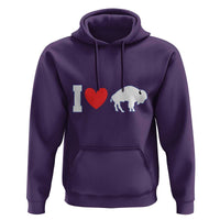Vintage Buffalo Hoodie American I Love Bison - Wonder Print Shop