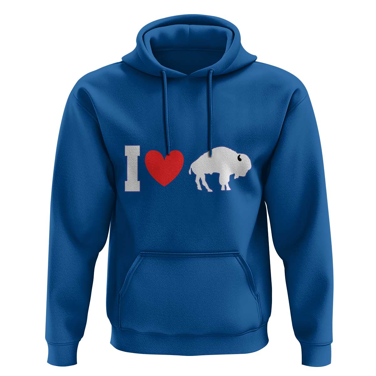 Vintage Buffalo Hoodie American I Love Bison - Wonder Print Shop