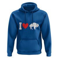 Vintage Buffalo Hoodie American I Love Bison - Wonder Print Shop