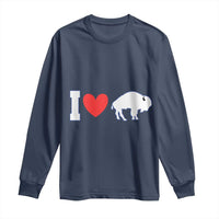 Vintage Buffalo Long Sleeve Shirt American I Love Bison - Wonder Print Shop
