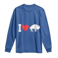 Vintage Buffalo Long Sleeve Shirt American I Love Bison - Wonder Print Shop