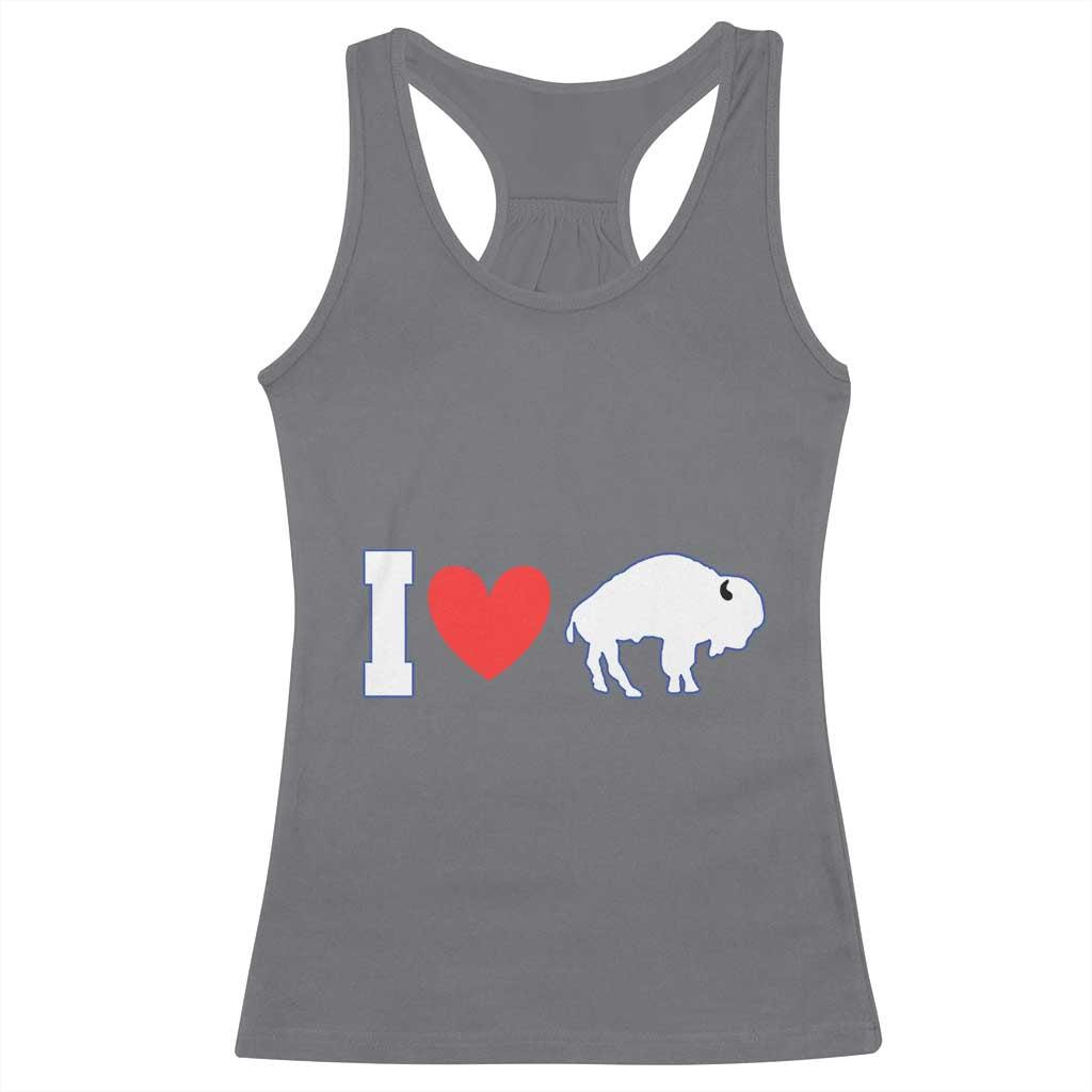 Vintage Buffalo Racerback Tank Top American I Love Bison - Wonder Print Shop