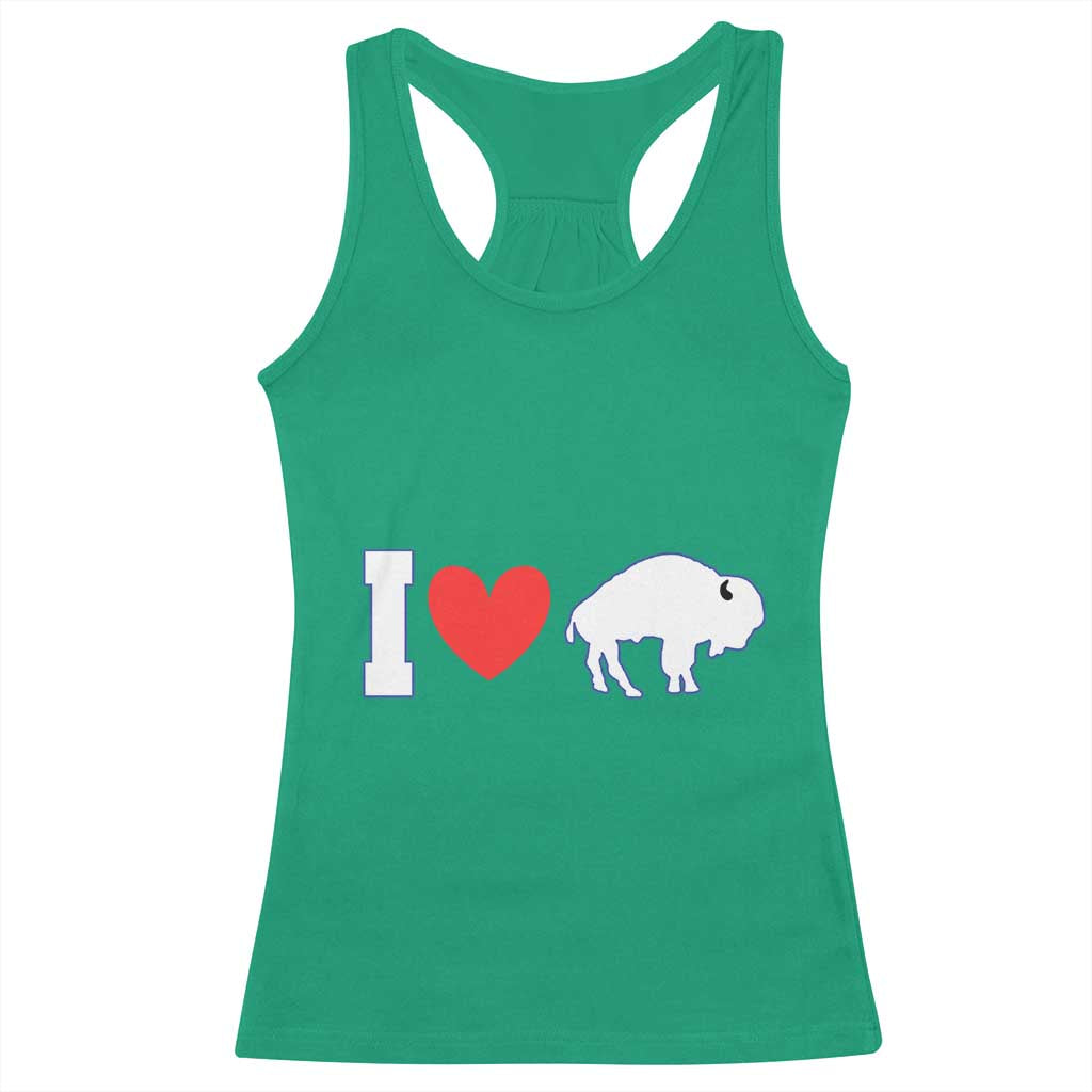 Vintage Buffalo Racerback Tank Top American I Love Bison - Wonder Print Shop