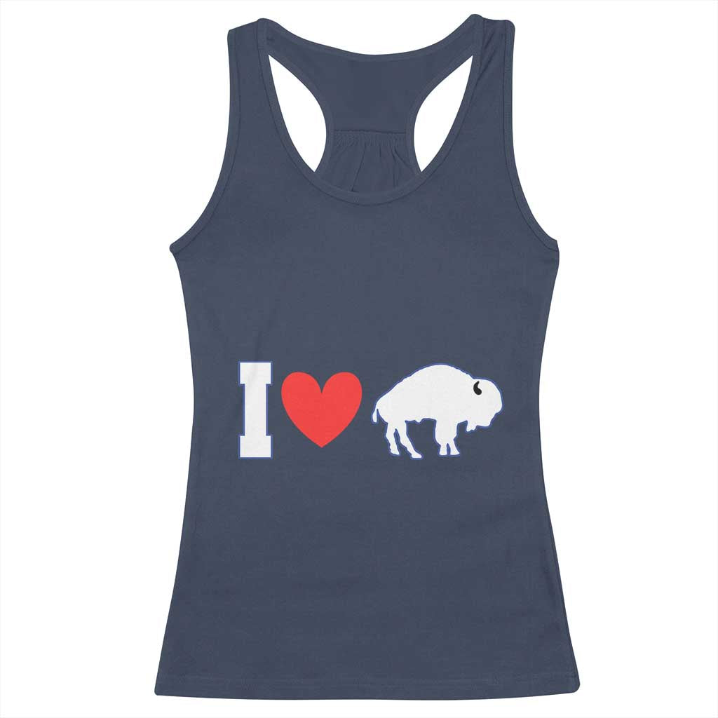 Vintage Buffalo Racerback Tank Top American I Love Bison - Wonder Print Shop