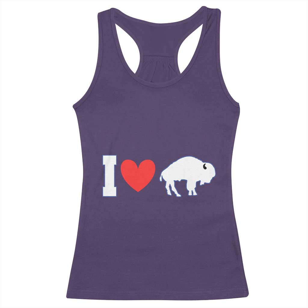 Vintage Buffalo Racerback Tank Top American I Love Bison - Wonder Print Shop