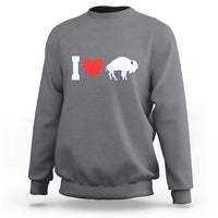 Vintage Buffalo Sweatshirt American I Love Bison - Wonder Print Shop