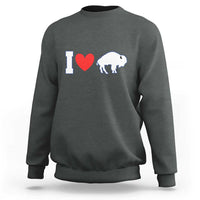 Vintage Buffalo Sweatshirt American I Love Bison - Wonder Print Shop