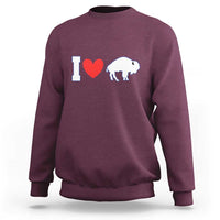 Vintage Buffalo Sweatshirt American I Love Bison - Wonder Print Shop