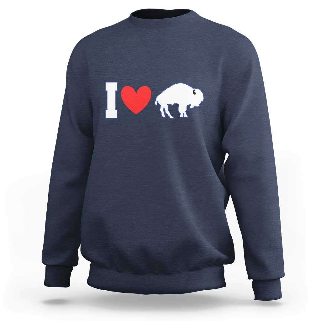 Vintage Buffalo Sweatshirt American I Love Bison - Wonder Print Shop