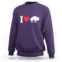 Vintage Buffalo Sweatshirt American I Love Bison - Wonder Print Shop