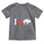 Vintage Buffalo Toddler T Shirt American I Love Bison - Wonder Print Shop