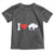 Vintage Buffalo Toddler T Shirt American I Love Bison - Wonder Print Shop