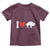 Vintage Buffalo Toddler T Shirt American I Love Bison - Wonder Print Shop