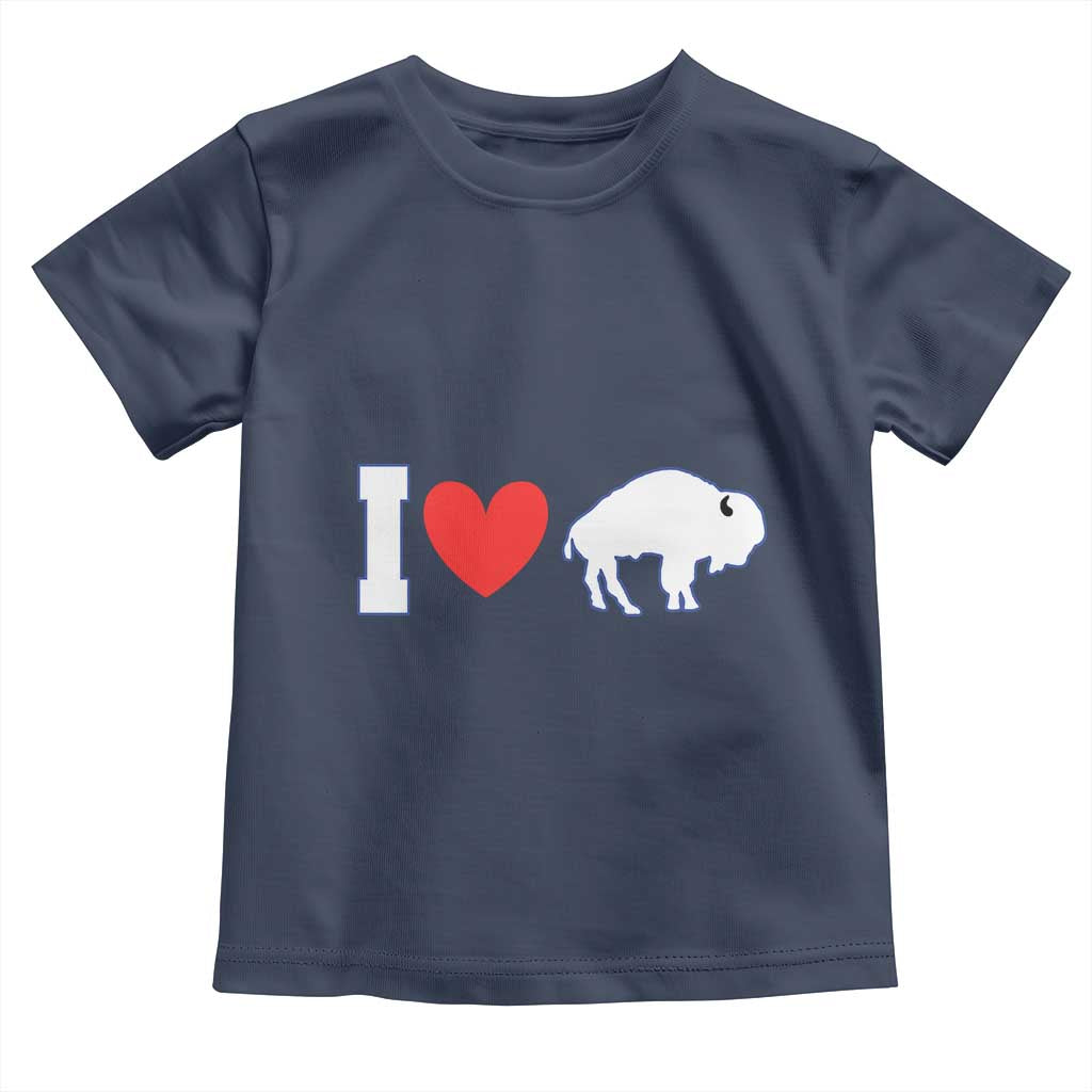Vintage Buffalo Toddler T Shirt American I Love Bison - Wonder Print Shop