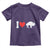 Vintage Buffalo Toddler T Shirt American I Love Bison - Wonder Print Shop