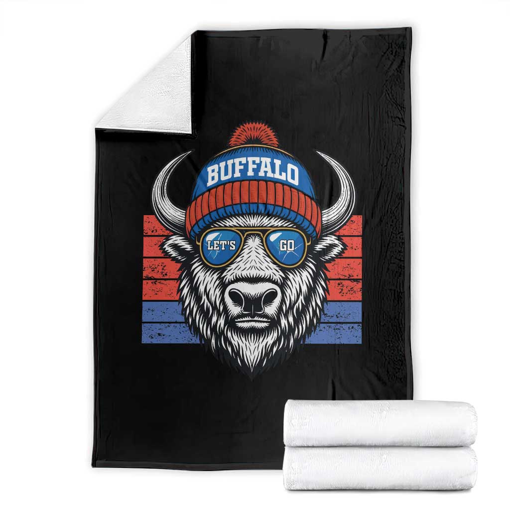 Buffalo Football Throw Blanket Vintage 90s Bill Fan Game Day - Wonder Print Shop