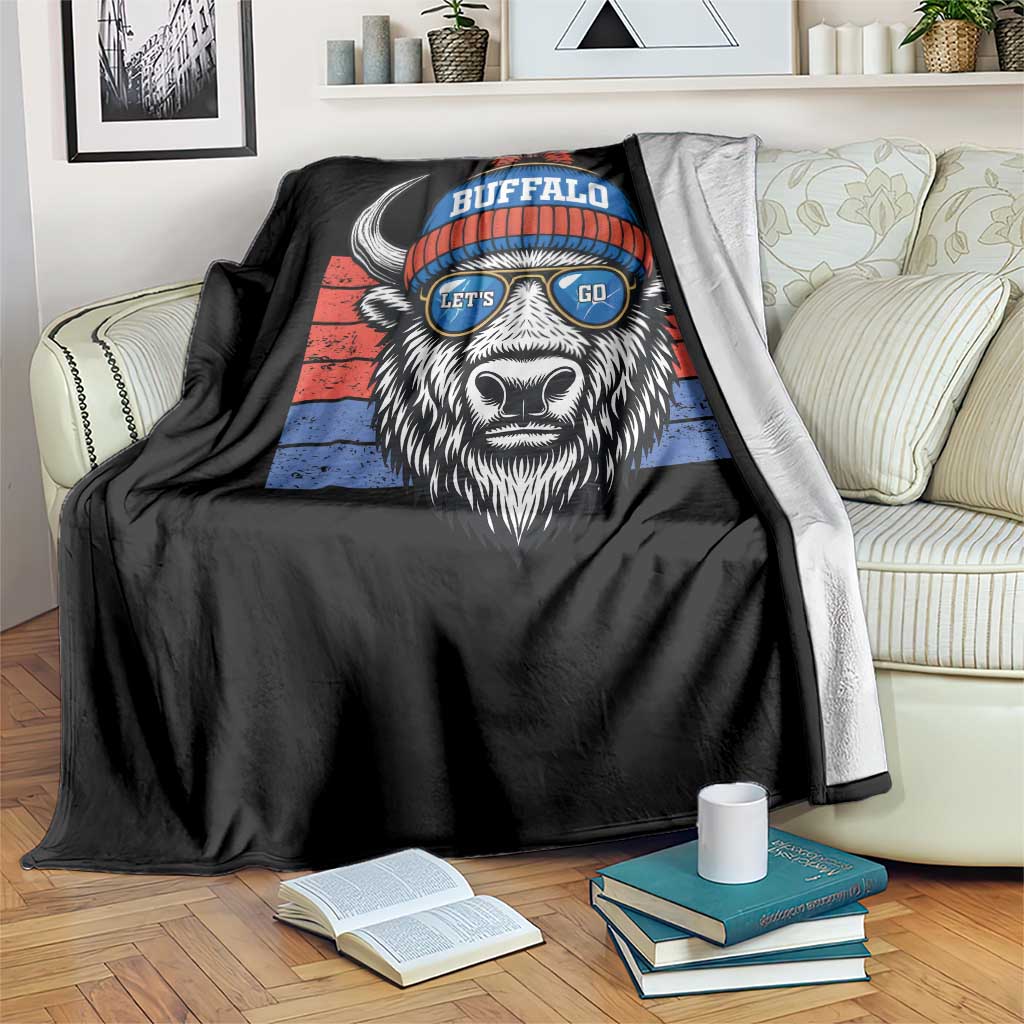 Buffalo Football Throw Blanket Vintage 90s Bill Fan Game Day - Wonder Print Shop