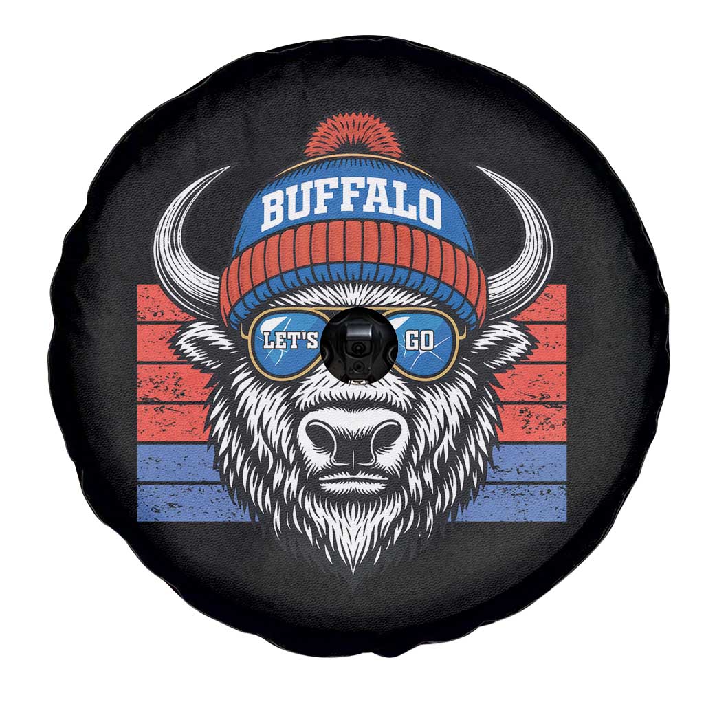 Buffalo Football Spare Tire Cover Vintage 90s Bill Fan Game Day - Wonder Print Shop