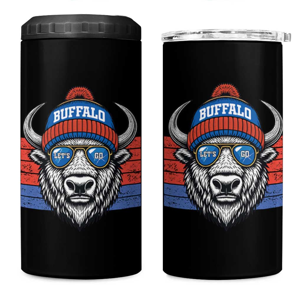 Buffalo Football 4 in 1 Can Cooler Tumbler Vintage 90s Bill Fan Game Day - Wonder Print Shop