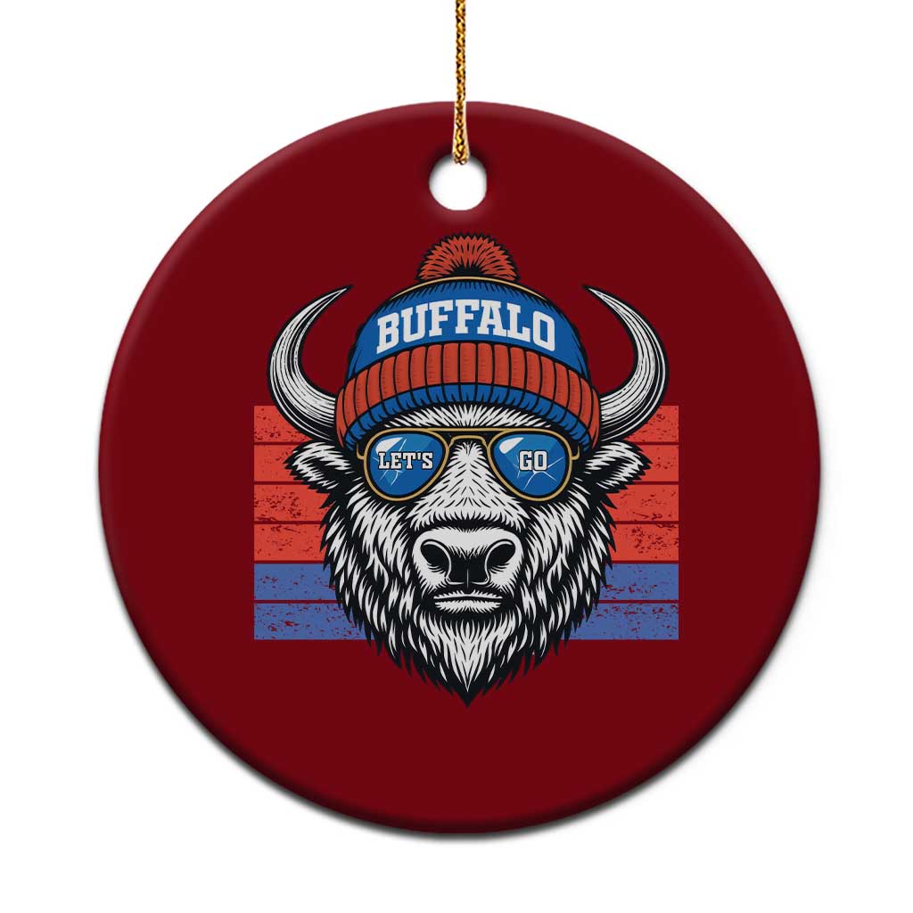 Buffalo Football Ceramic Ornament Vintage 90s Bill Fan Game Day - Wonder Print Shop